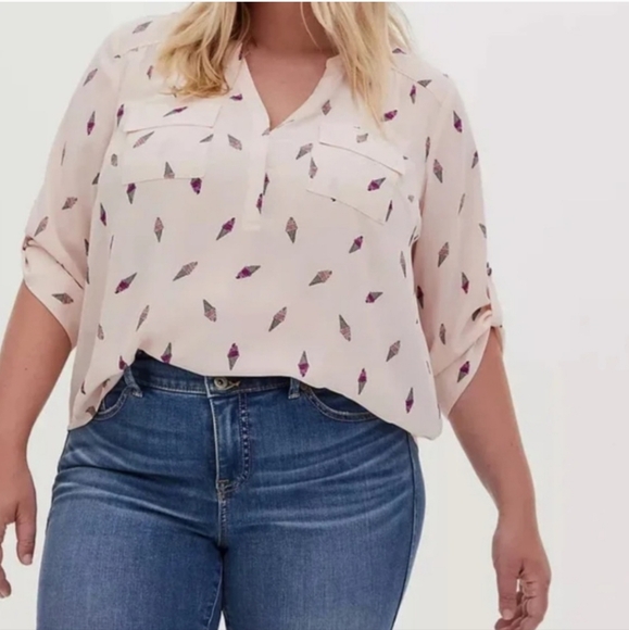 torrid Tops - Torrid Icecream Cone Print Blouse